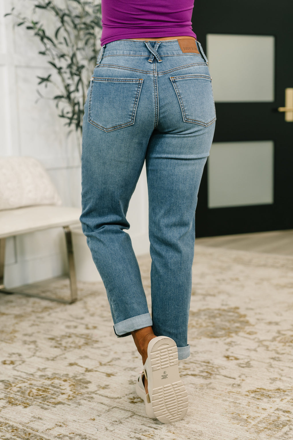 Becky Mid Rise Cool Denim Boyfriend  Jean